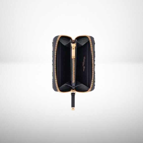 Dior Small 30 Montaigne Voyageur Coin Purse in Blue Dior Oblique Jacquard - Picture 7 of 8